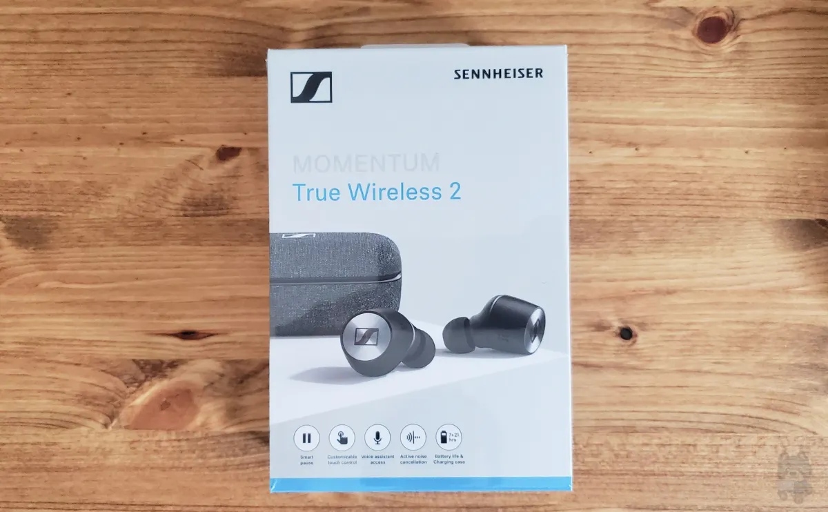 ゼンハイザー Momentum True Wireless2の概要。開封前の箱。