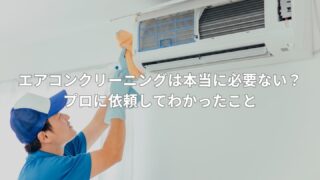 【体験談あり】エアコンクリーニングは本当に必要ない?プロに依頼してわかったこと