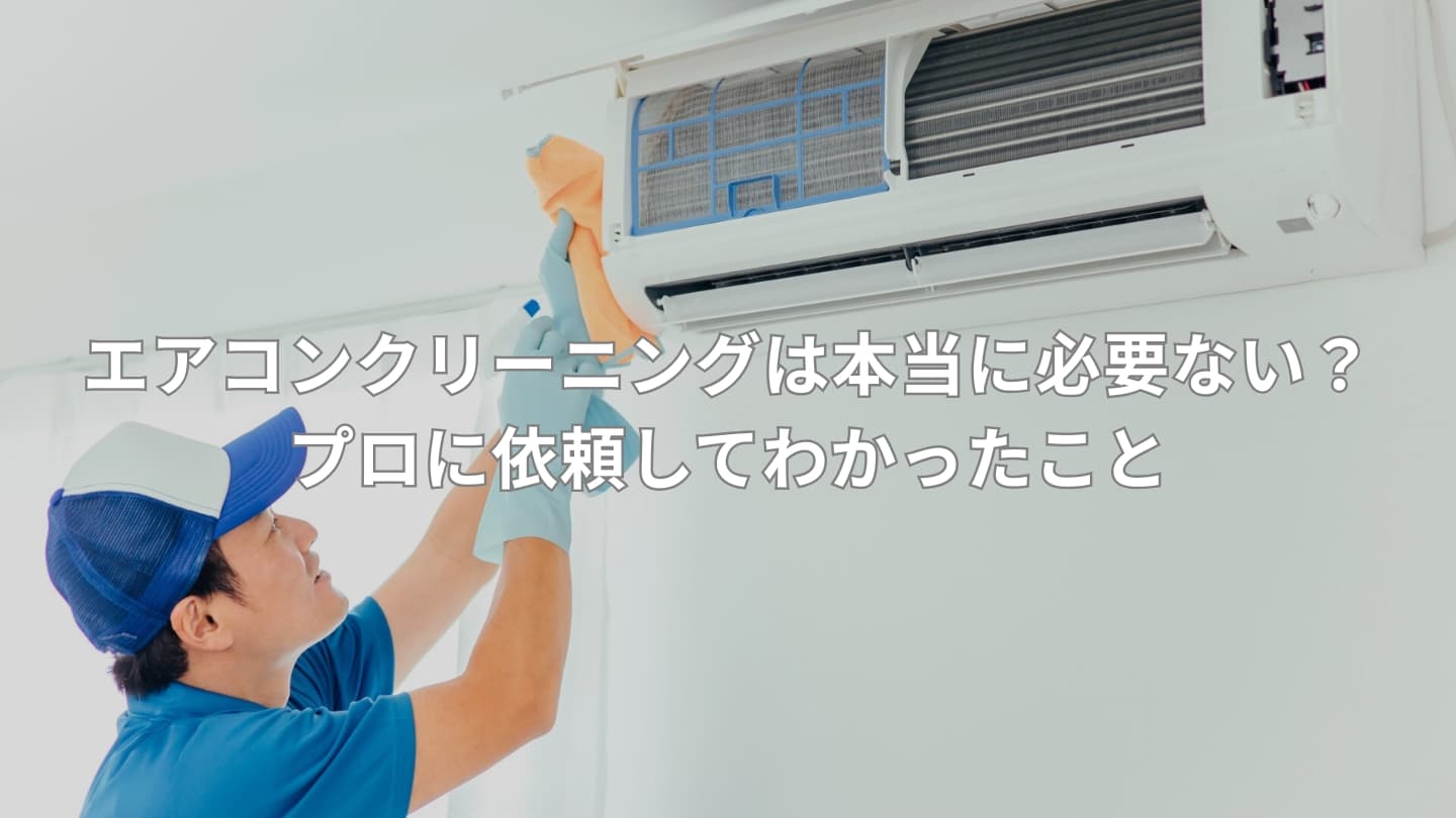 【体験談あり】エアコンクリーニングは本当に必要ない？プロに依頼してわかったこと