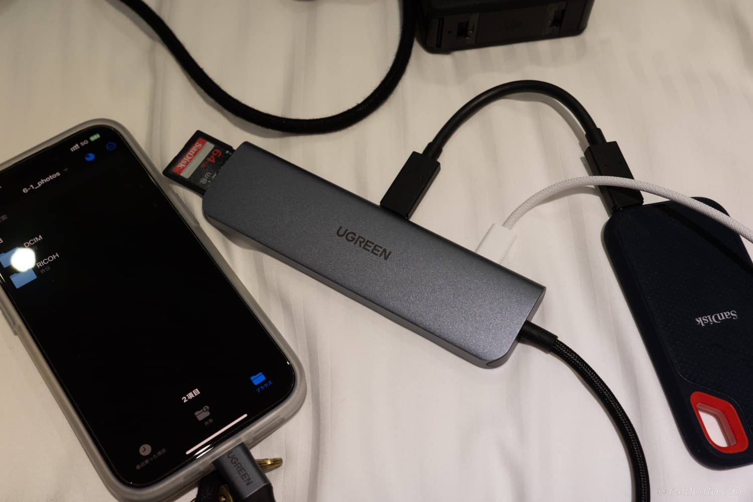 データ転送中。