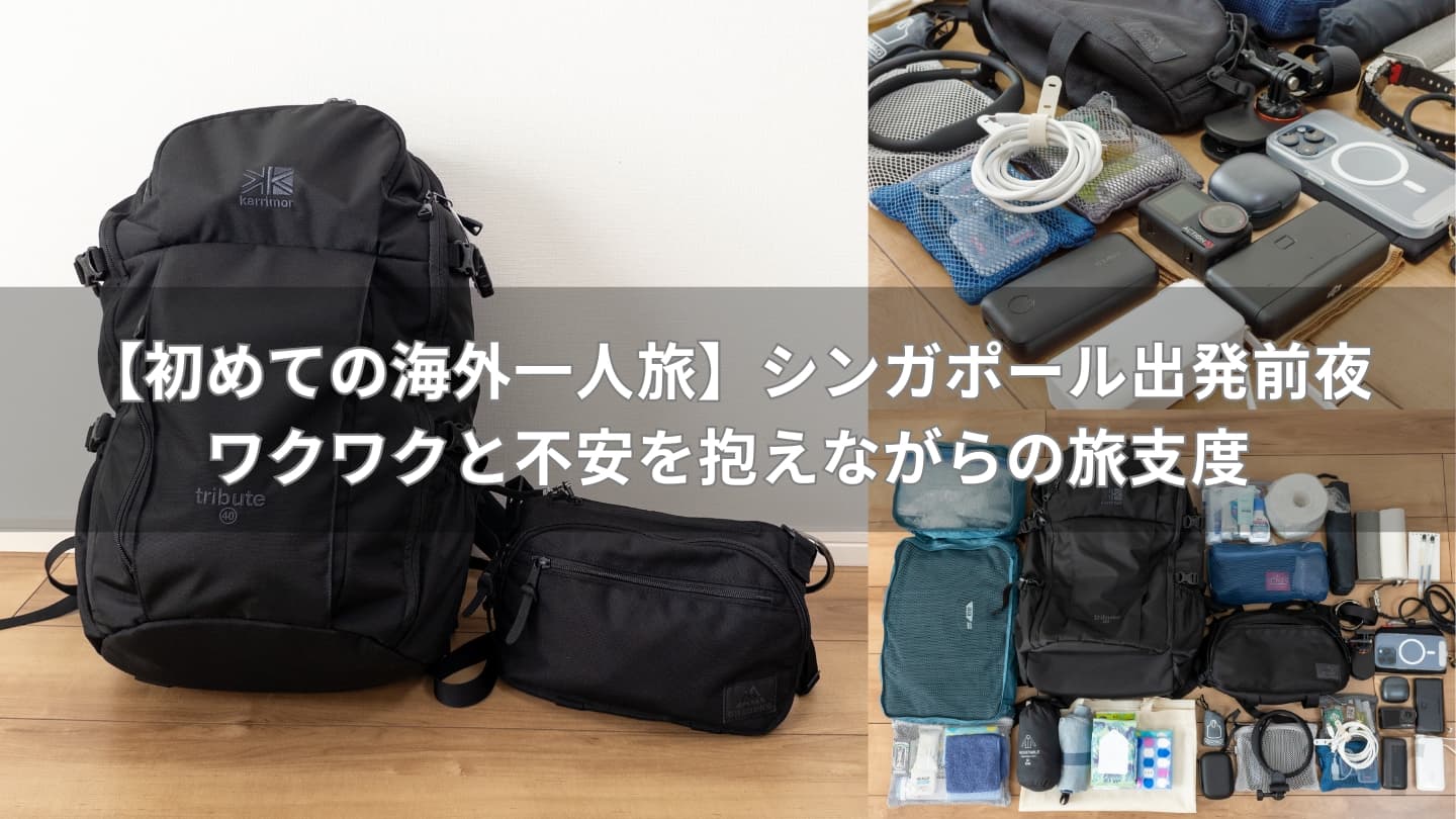 【初めての海外一人旅】シンガポール出発前夜｜ワクワクと不安を抱えながらの旅支度