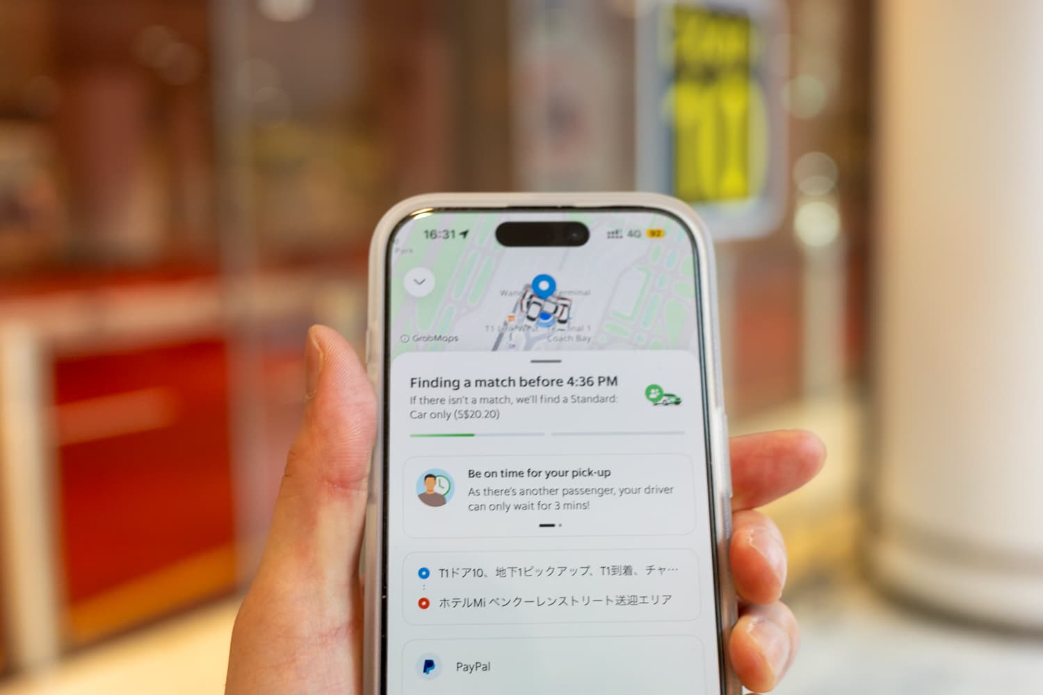空港からGrabでホテルへ移動・チェックイン