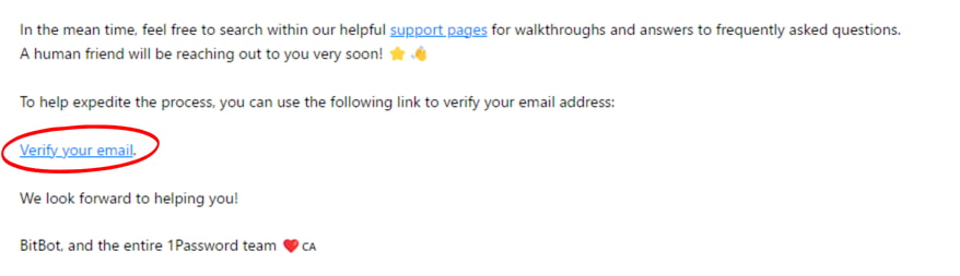 Verify your email