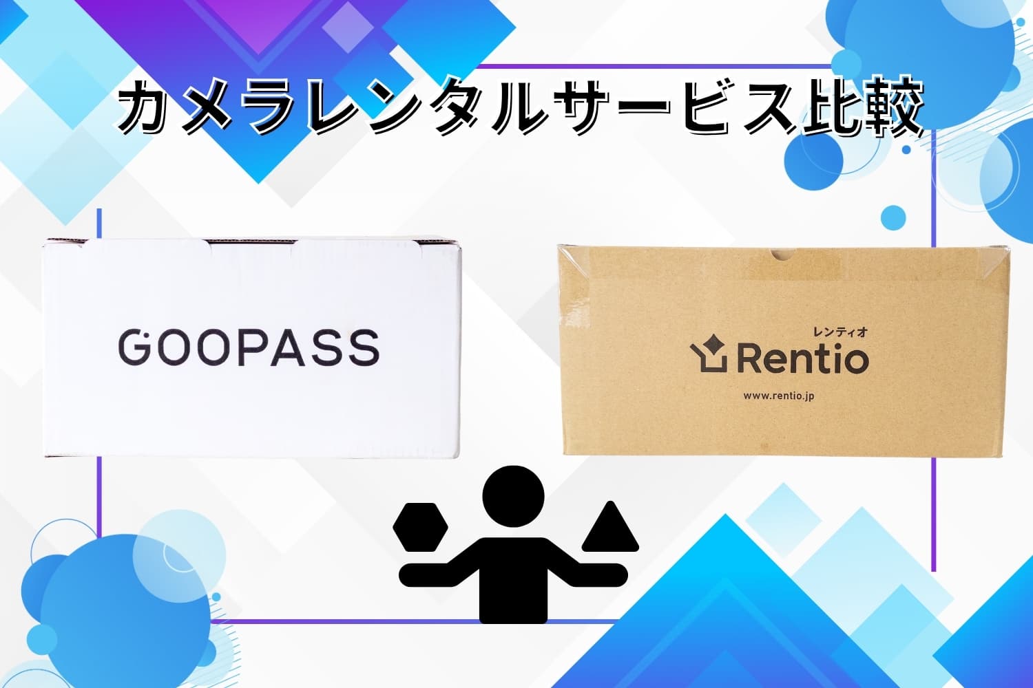 GOOPASSとRentio｜どちらのカメラレンタルサービスがおすすめ？