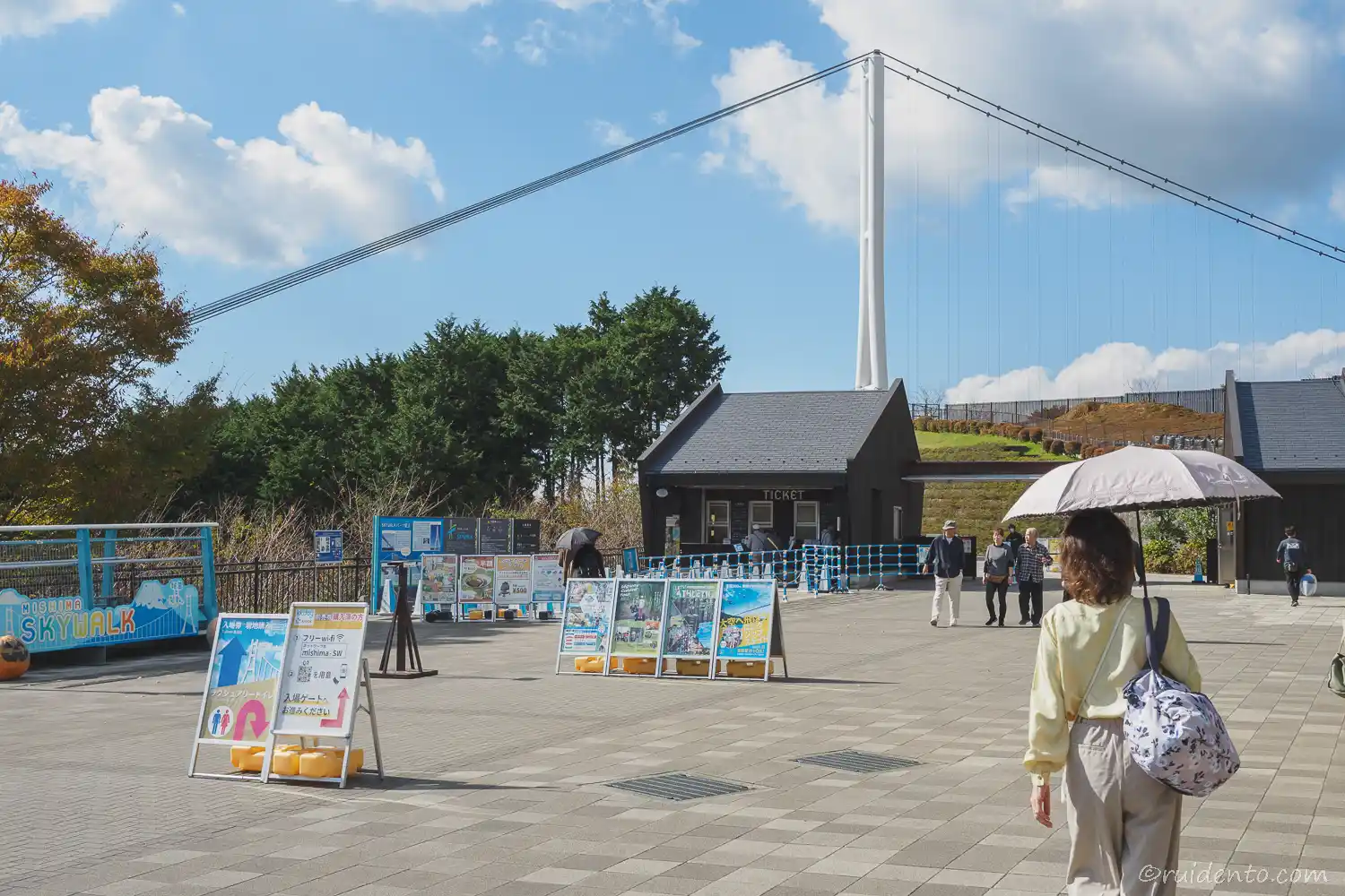 三島スカイウォーク到着後の観光ルート