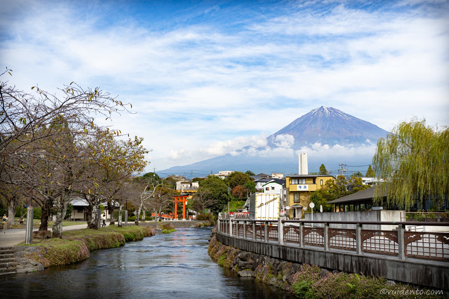 神田川から眺める富士山の絶景1