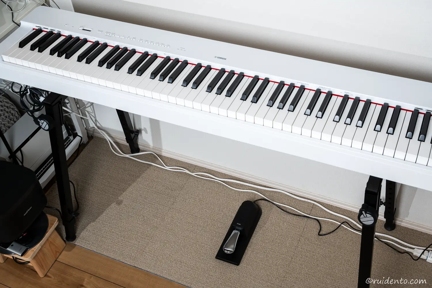 実際にピアノを載せてみた様子