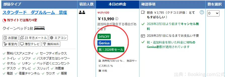 Booking.comをさらにお得に利用する裏技
